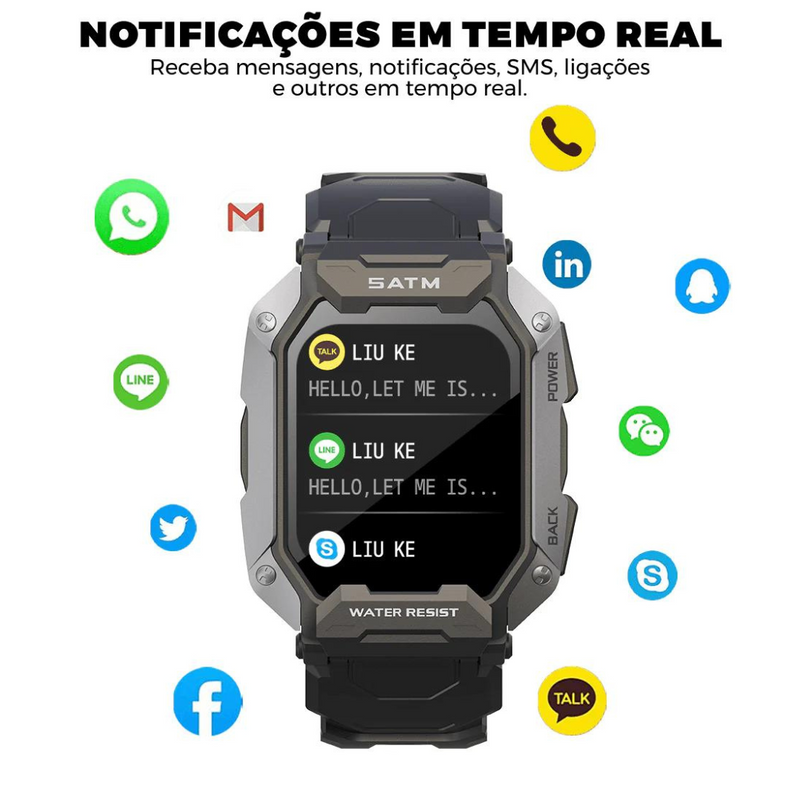 Smartwatch Militar Ultra Resistente